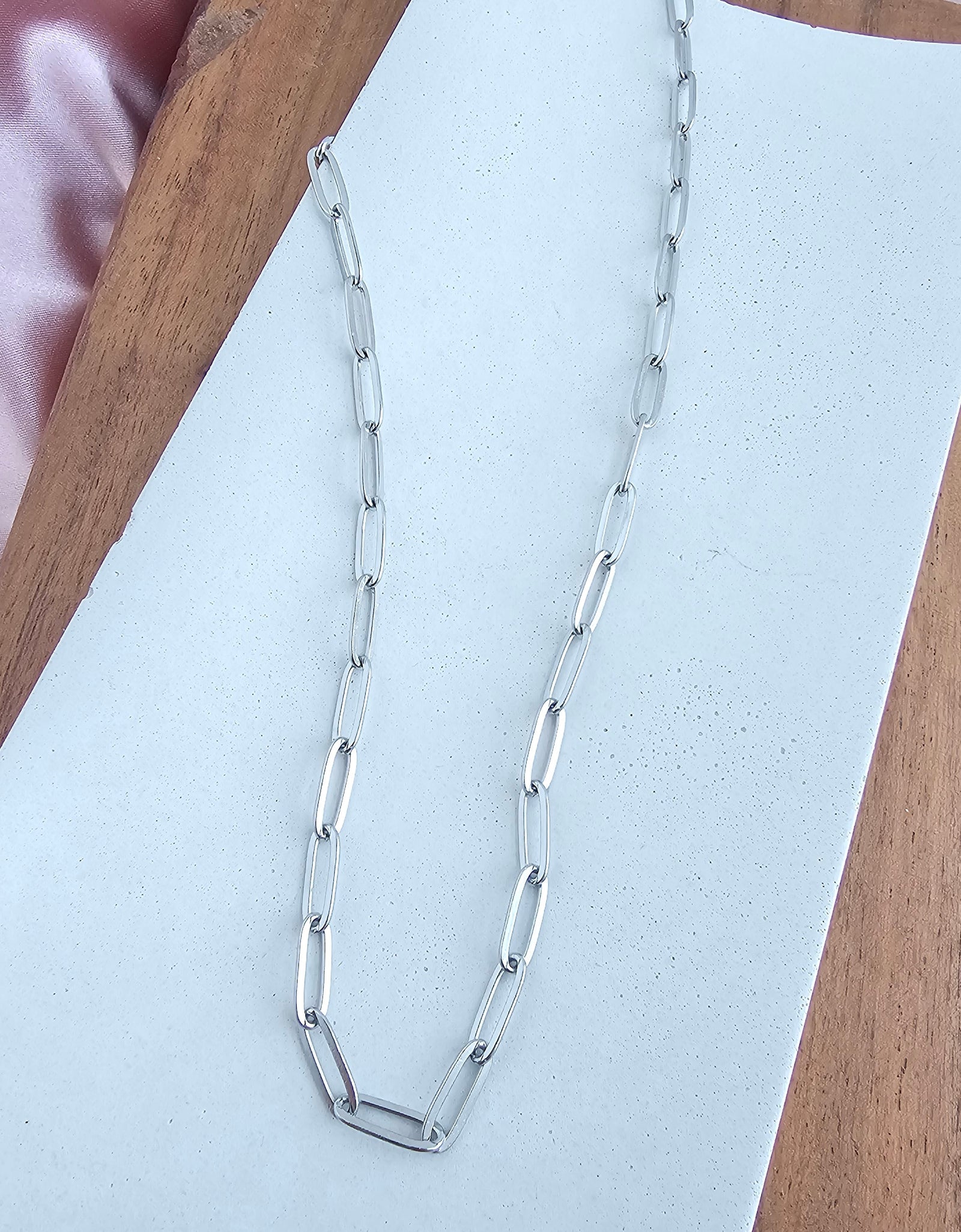 Luxe Silver Paper Clip Chain - 18" by Spiffy & Splendid