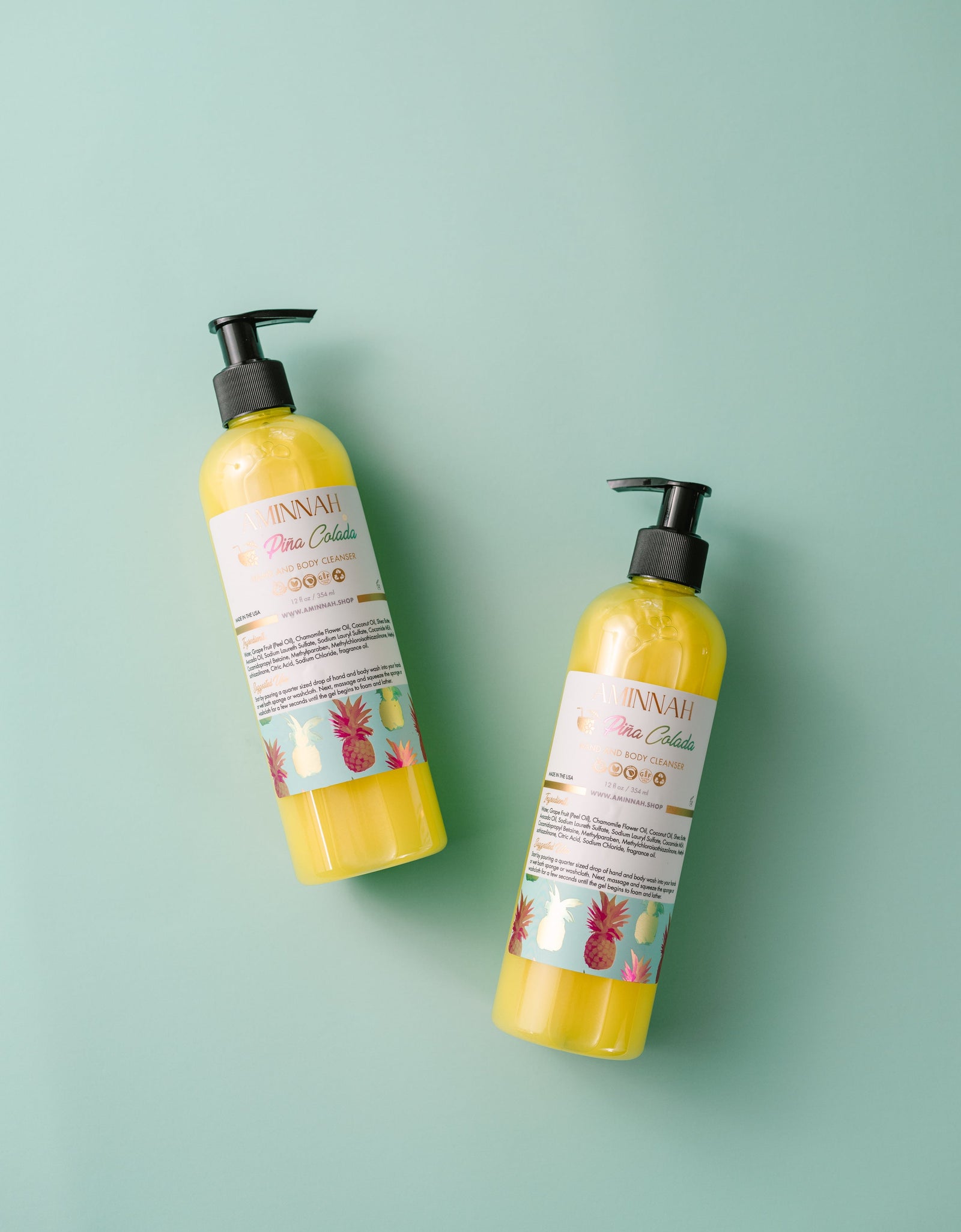 "Pina Colada" Hand & Body Cleanser by AMINNAH