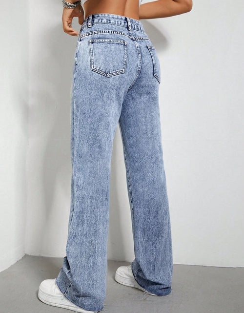 Load image into Gallery viewer, Contrast Bootcut Jeans with Pockets
