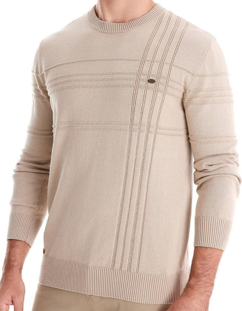 Load image into Gallery viewer, Men's Round Neck Striped Sweater
