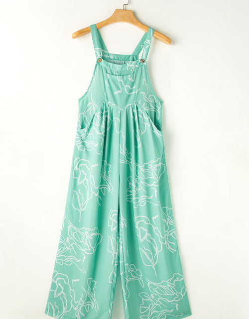 Load image into Gallery viewer, Printed Wide Strap Jumpsuit
