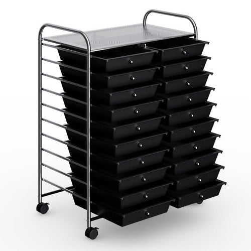Load image into Gallery viewer, 20 Drawers Storage Rolling Cart Studio Organizer-Black
