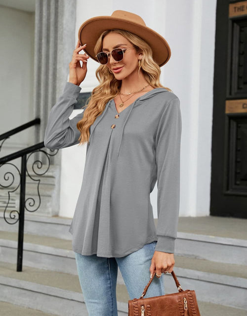 Load image into Gallery viewer, Long Sleeve Hooded Blouse
