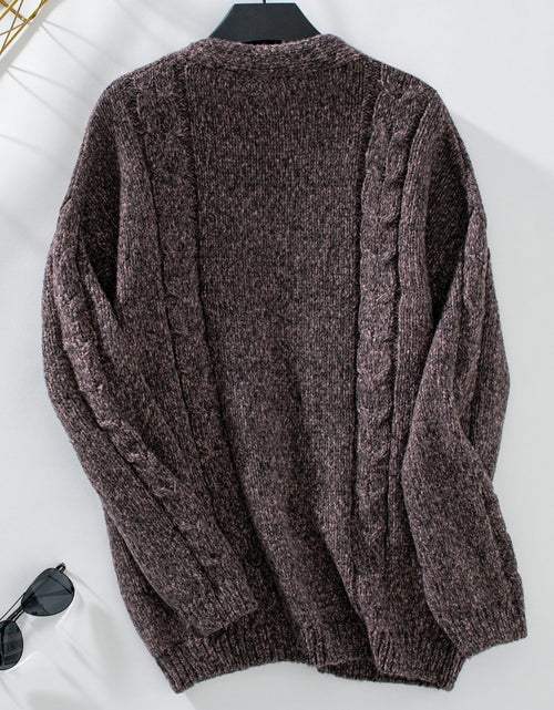 Load image into Gallery viewer, Cable-Knit Open Front Long Sleeve Cardigan
