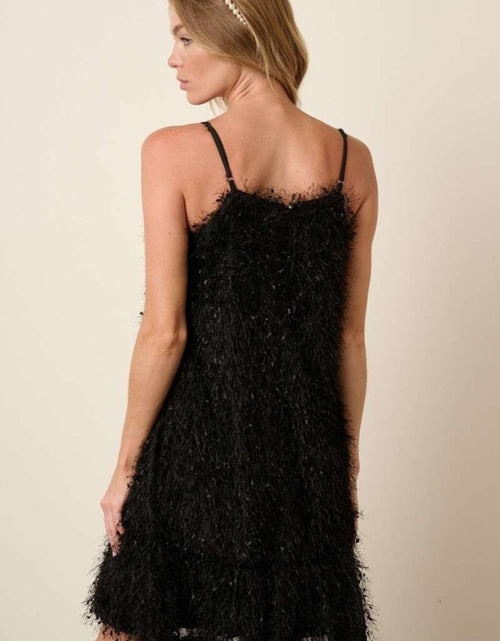 Load image into Gallery viewer, Mittoshop Feather Ruffle Hem Mini Cami Dress
