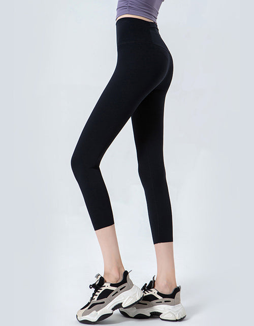 Load image into Gallery viewer, Wide Waistband Cropped Sports Leggings
