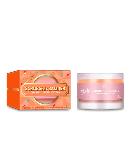 Load image into Gallery viewer, RUDE Scrubski &amp; Balmer Lip Exfoliator and Lip Balm - Orange

