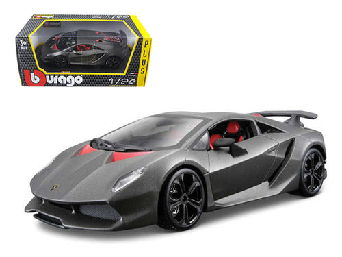 Load image into Gallery viewer, Lamborghini Sesto Elemento Matt Grey 1/24 Diecast Car Model by Bburago
