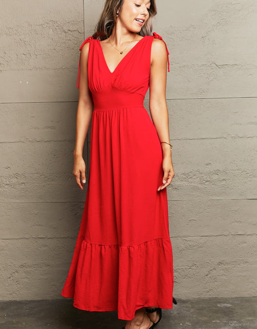 Load image into Gallery viewer, Perfee Drawstring V-Neck Sleeveless Dress
