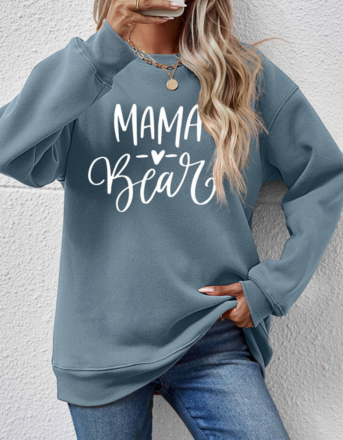 Load image into Gallery viewer, Letter Graphic Round Neck Long Sleeve Sweatshirt
