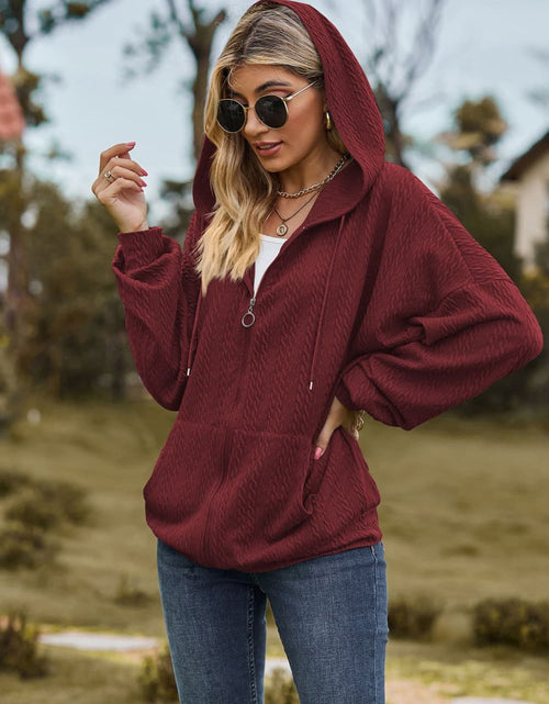 Load image into Gallery viewer, Cable-Knit Long Sleeve Hooded Jacket
