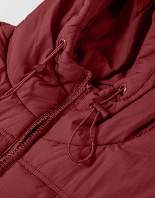 Load image into Gallery viewer, Drawstring Zip Up Hooded Vest Coat
