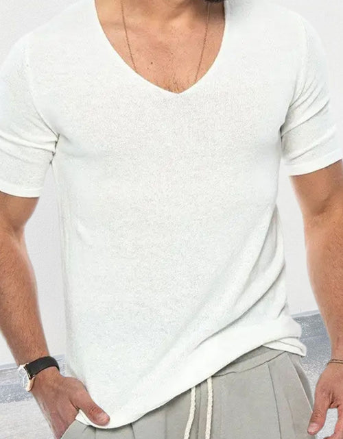 Load image into Gallery viewer, Men's V-Neck Short Sleeve T-Shirt
