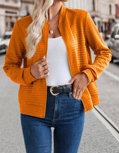 Load image into Gallery viewer, Zip Up Long Sleeve Jacket
