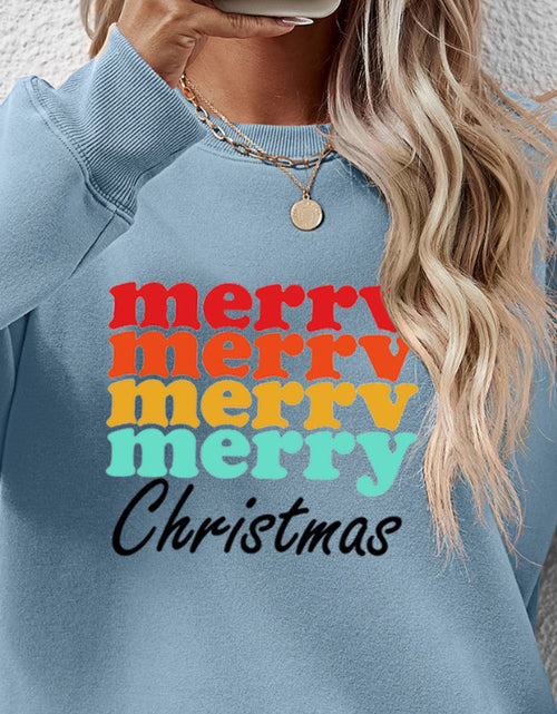 Load image into Gallery viewer, MERRY CHRISTMAS Graphic Long Sleeve Sweatshirt
