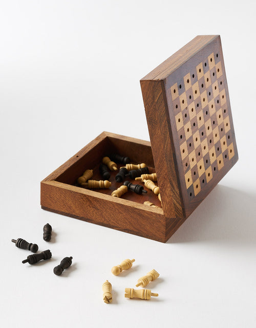 Load image into Gallery viewer, Travel Chess Game -  Handcrafted Wood Pegs by Matr Boomie
