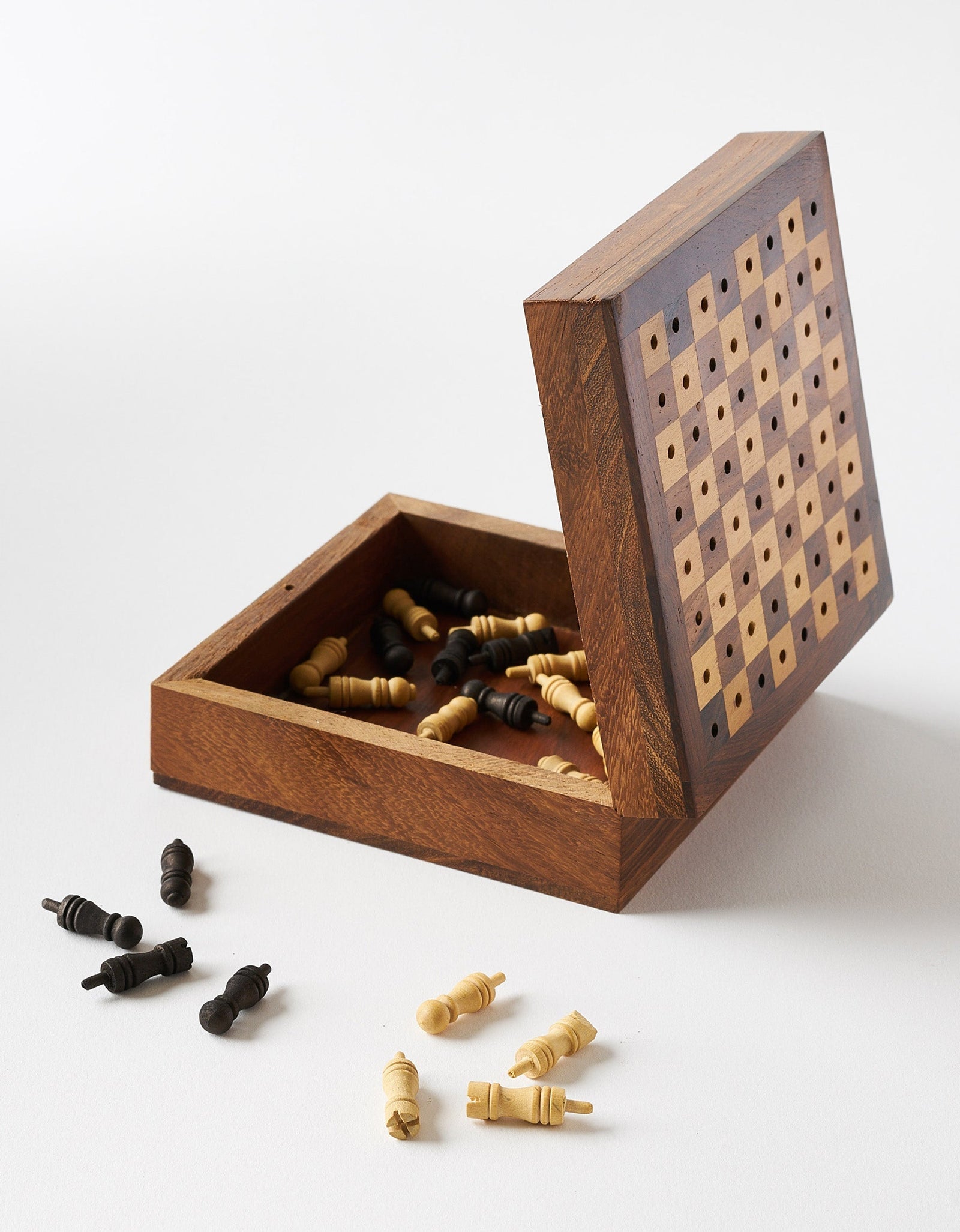 Travel Chess Game -  Handcrafted Wood Pegs by Matr Boomie