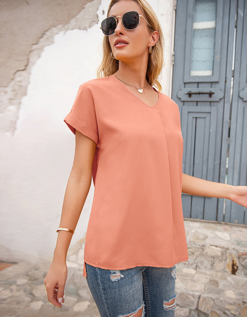 Load image into Gallery viewer, Ivy Lane V-Neck Short Sleeve T-Shirt
