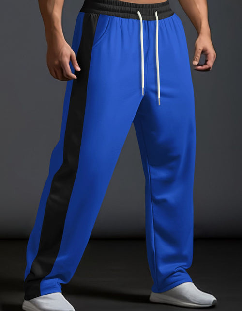 Load image into Gallery viewer, Men's Full Size Drawstring Contrast Wide Leg Pants Plus Size

