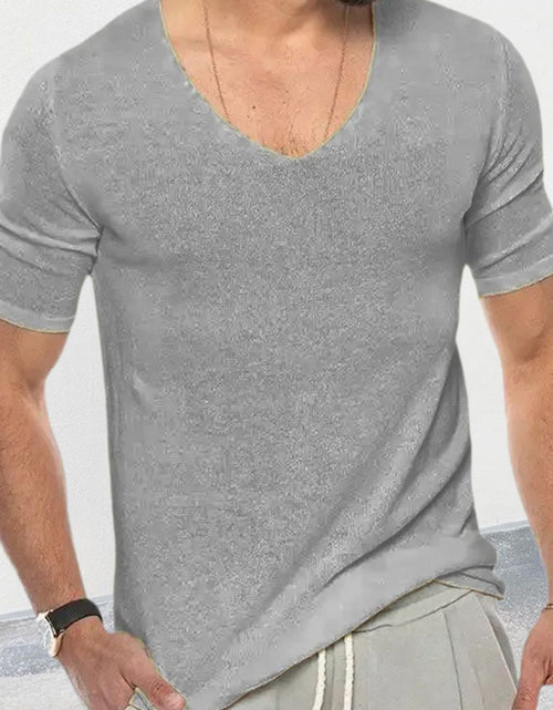 Load image into Gallery viewer, Men's V-Neck Short Sleeve T-Shirt
