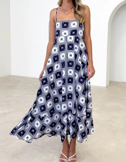Load image into Gallery viewer, Printed Square Neck Midi Cami Dress
