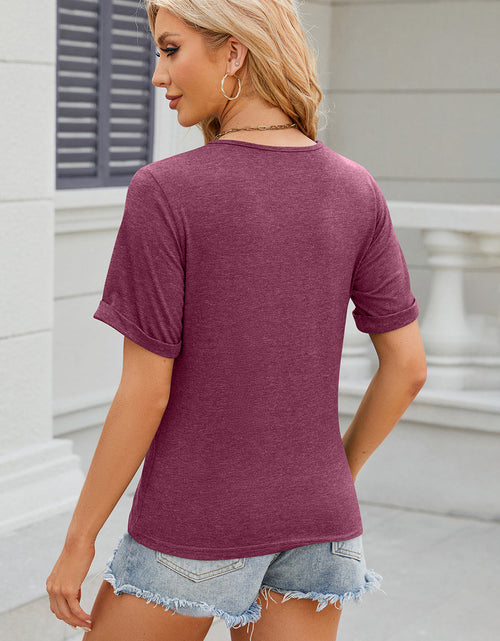 Load image into Gallery viewer, Round Neck Short Sleeve T-Shirt
