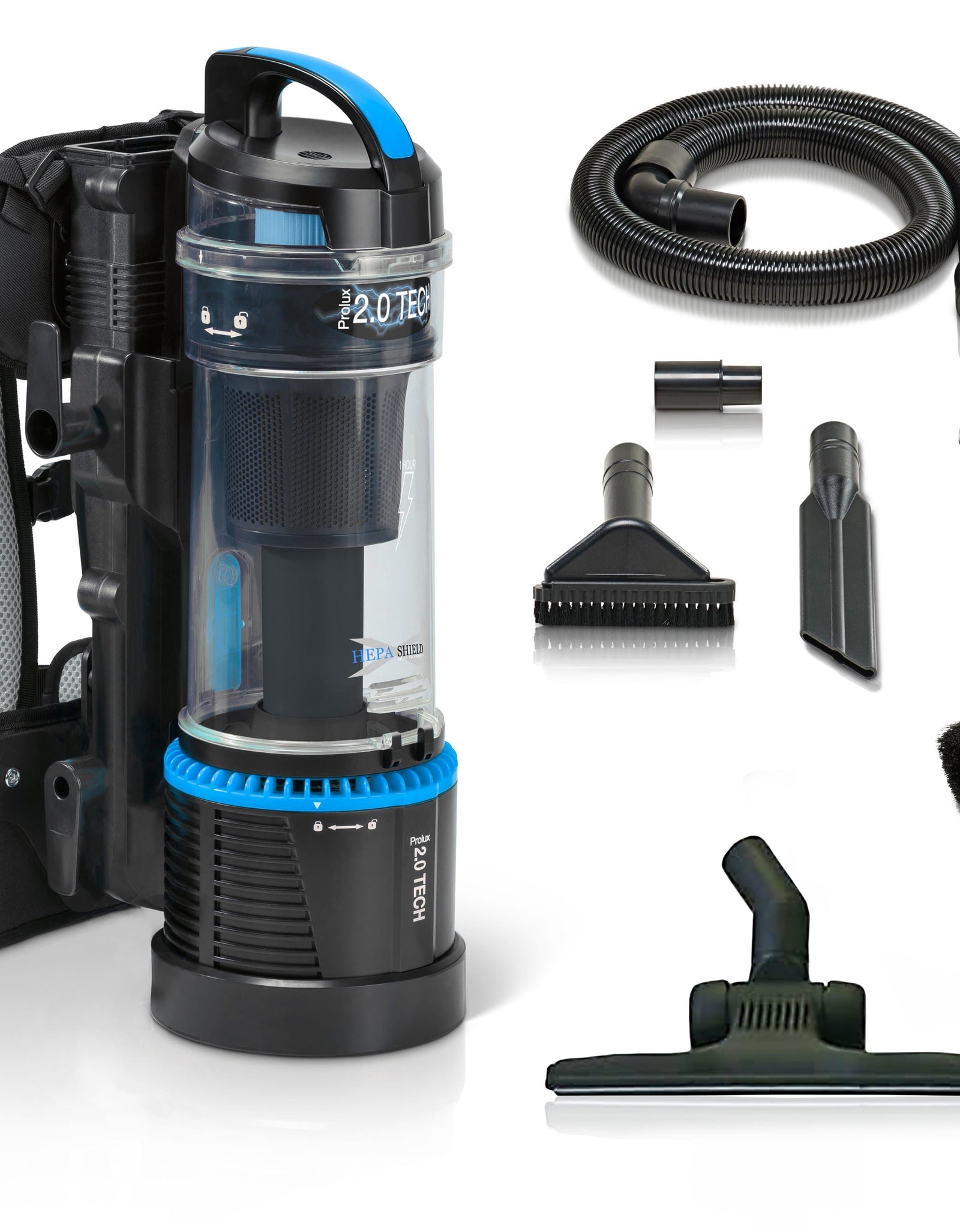 Prolux 2.0 Cordless Bagless Backpack Vacuum with 1 hour Lithium Ion Battery by Prolux Cleaners