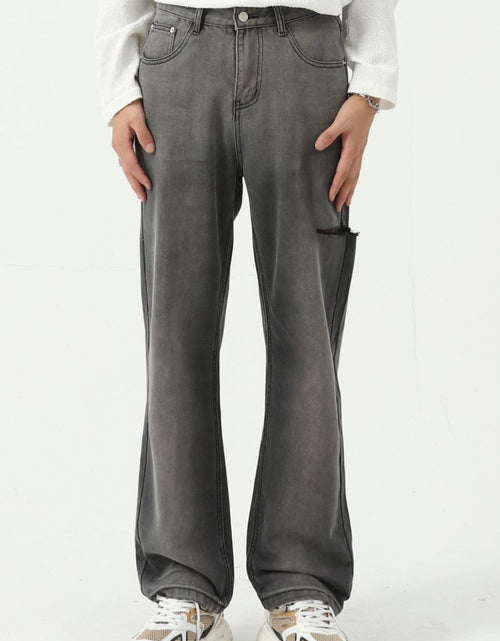 Load image into Gallery viewer, Wide Straight Men's Jeans with Pockets
