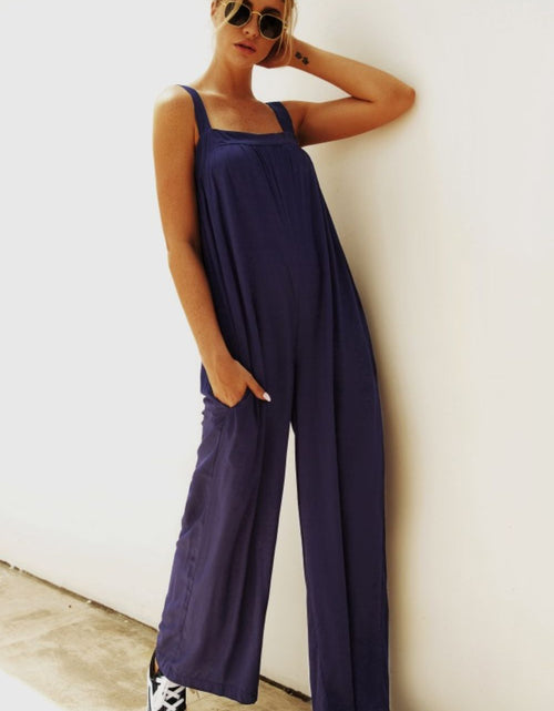 Load image into Gallery viewer, Wide Strap Wide Leg Jumpsuit
