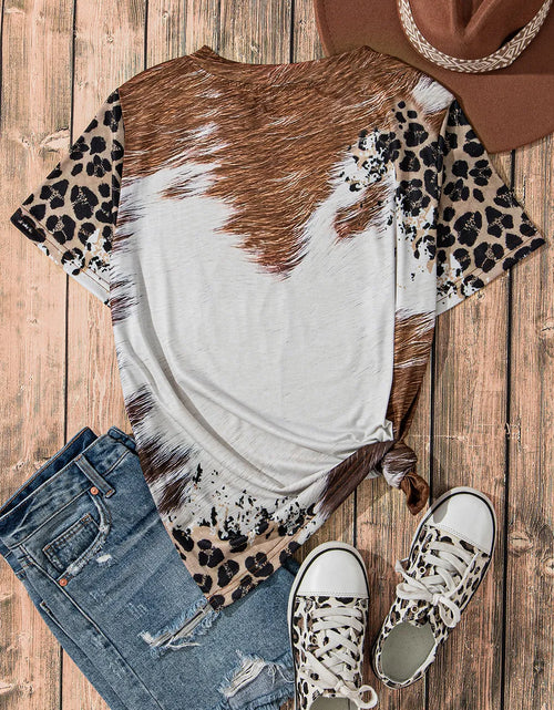 Load image into Gallery viewer, Sunflower Graphic Round Neck Short Sleeve T-Shirt
