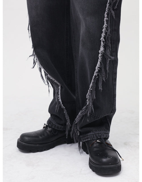 Load image into Gallery viewer, Raw Hem Jeans with Pockets
