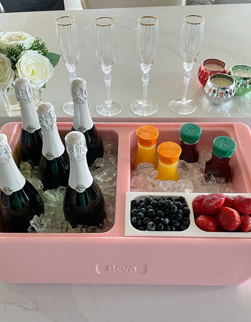 Load image into Gallery viewer, REVO Dubler HEAT | Flameless Chafer and Cooler | Pink Coral by REVO COOLERS, LLC
