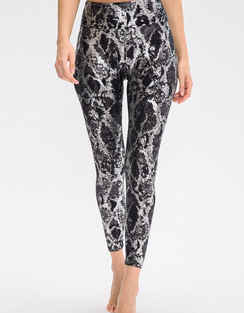 Load image into Gallery viewer, Animal Print Slim Fit Wide Waistband Long Sports Pants
