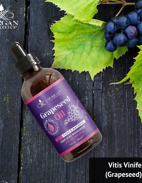 Load image into Gallery viewer, 100% Pure Grapeseed Oil Antioxidant-rich Oil For all Skin types 4 fl oz 118 ml by Morgan Cosmetics
