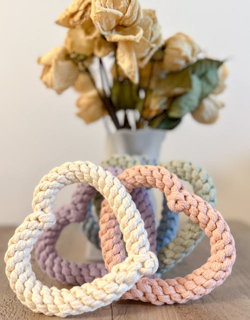 Load image into Gallery viewer, Sweetheart Macarons &amp; Bear Hugs Collection Dog Toys by Knotty Pawz
