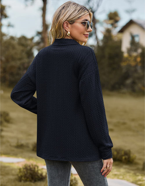 Load image into Gallery viewer, Collared Neck Long Sleeve Blouse
