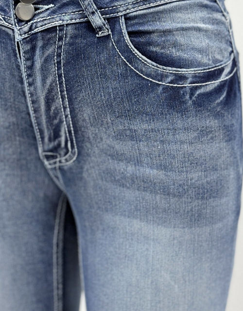 Load image into Gallery viewer, Star Embroidered Bootcut Jeans
