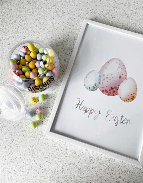 Load image into Gallery viewer, Happy Easter Pastel Eggs Spring Seasonal Wall Home Decor Print by WinsterCreations™ Official Store
