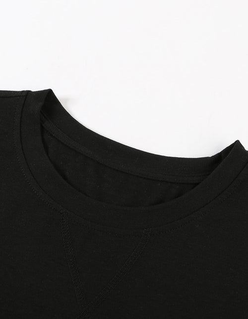 Load image into Gallery viewer, Leopard Print Color Block Short Sleeve T-Shirt
