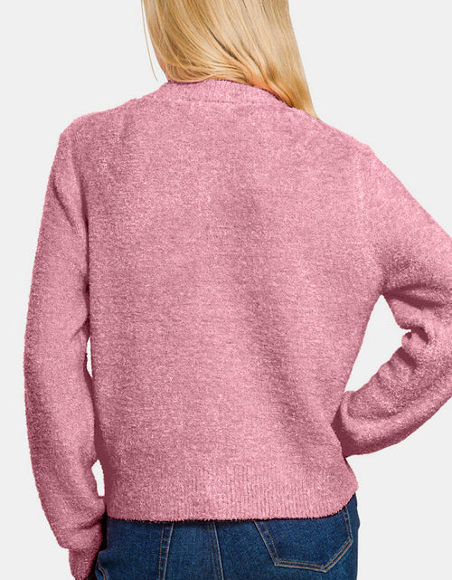 Load image into Gallery viewer, Zenana Button Down Long Sleeve Sweater Cardigan

