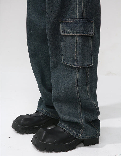 Load image into Gallery viewer, Men's Multi Pocketed Cargo Jeans
