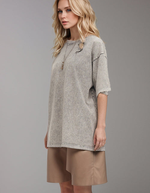Load image into Gallery viewer, Basic Bae Round Neck Half Sleeve T-Shirt
