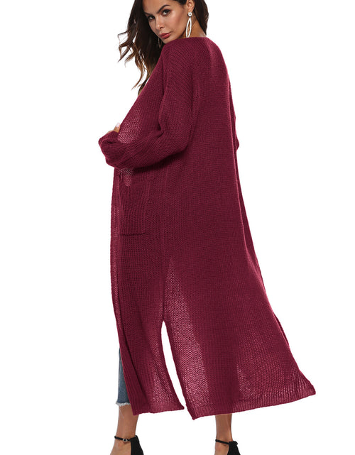 Load image into Gallery viewer, Long Sleeve Open Front Buttoned Cardigan

