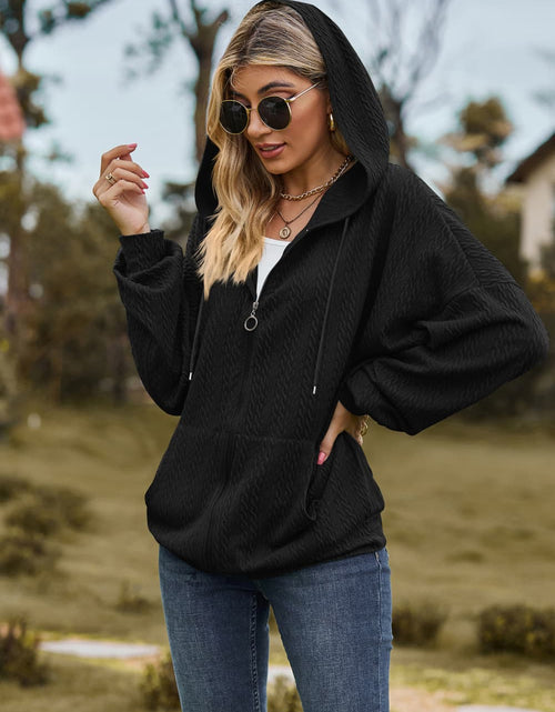 Load image into Gallery viewer, Cable-Knit Long Sleeve Hooded Jacket
