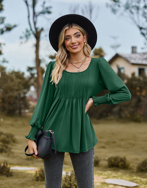 Load image into Gallery viewer, Puff Sleeve Pleated Blouse
