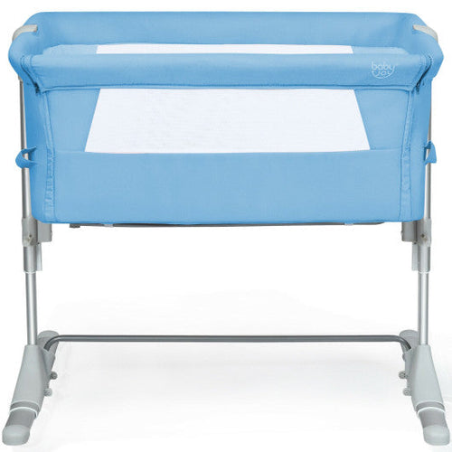 Load image into Gallery viewer, Travel Portable Baby Bed Side Sleeper  Bassinet Crib with Carrying Bag-Blue
