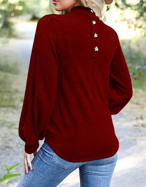 Load image into Gallery viewer, Full Size Mock Neck Long Sleeve T-Shirt
