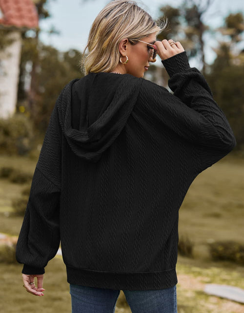 Load image into Gallery viewer, Cable-Knit Long Sleeve Hooded Jacket

