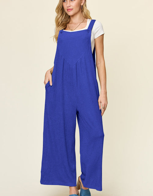 Load image into Gallery viewer, Double Take Full Size Texture Sleeveless Wide Leg Overall
