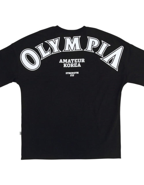 Load image into Gallery viewer, Men's Plus Size Letter Graphic Round Neck T-Shirt
